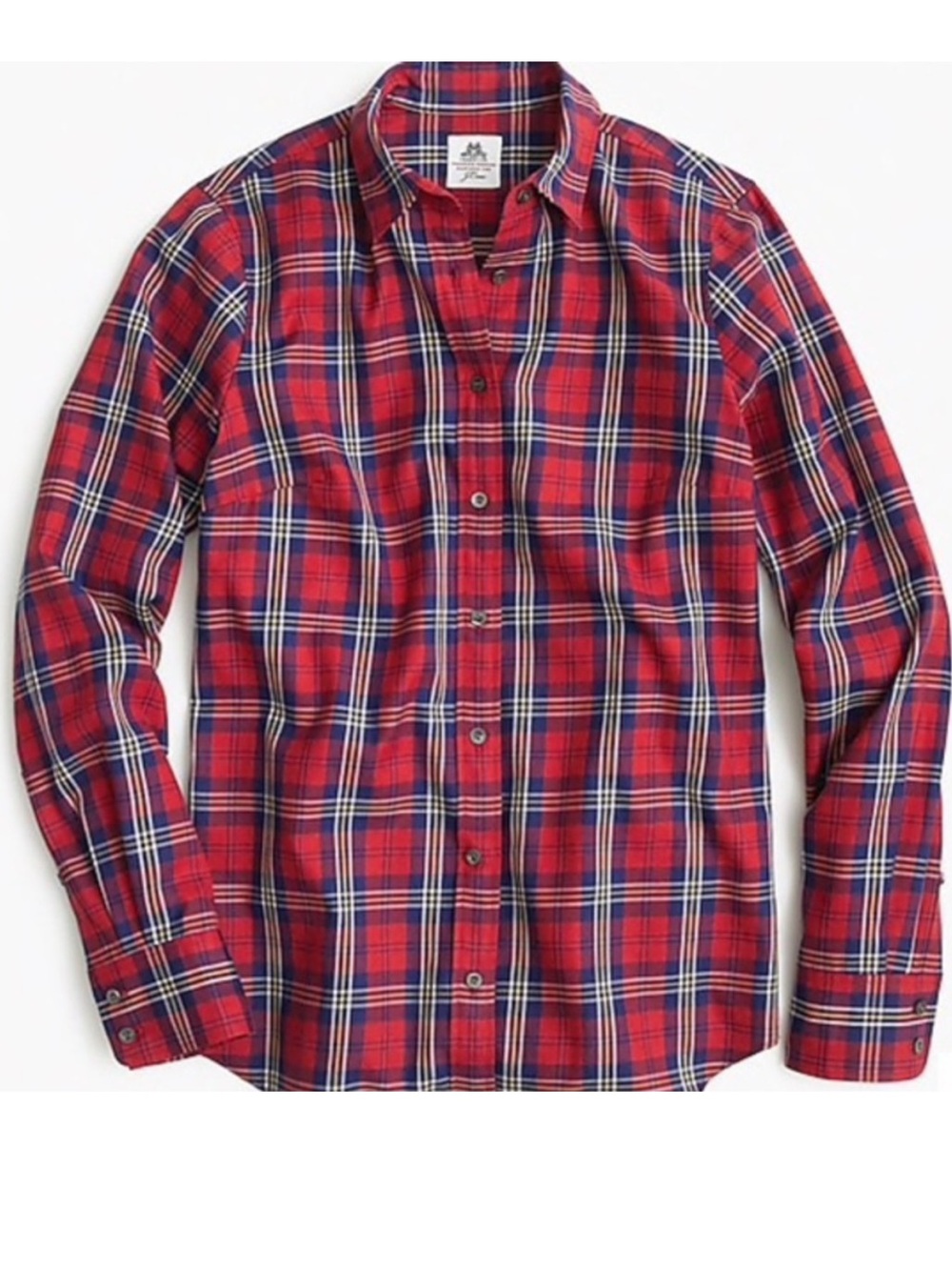 J. Crew Thomas Mason Shirting Plaid Button Down Shirt, size 2